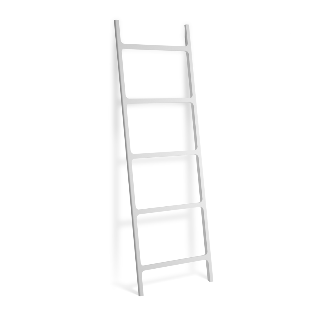 white matte towel ladder