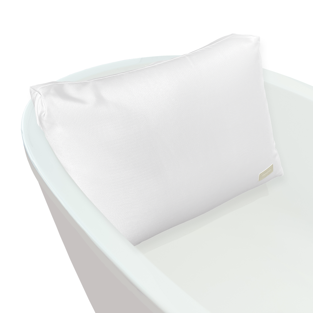white bath pillow
