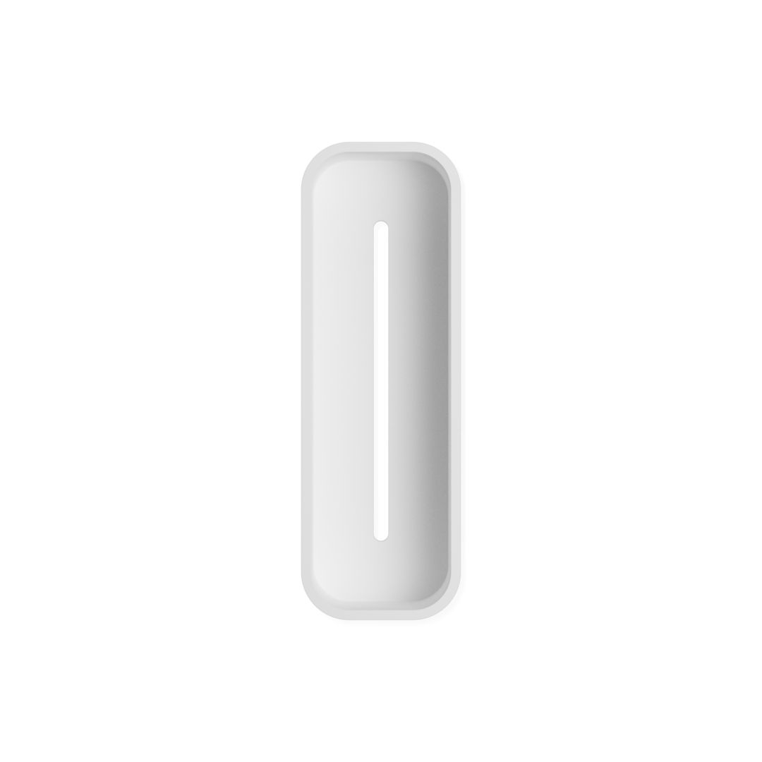 white matte free standing container