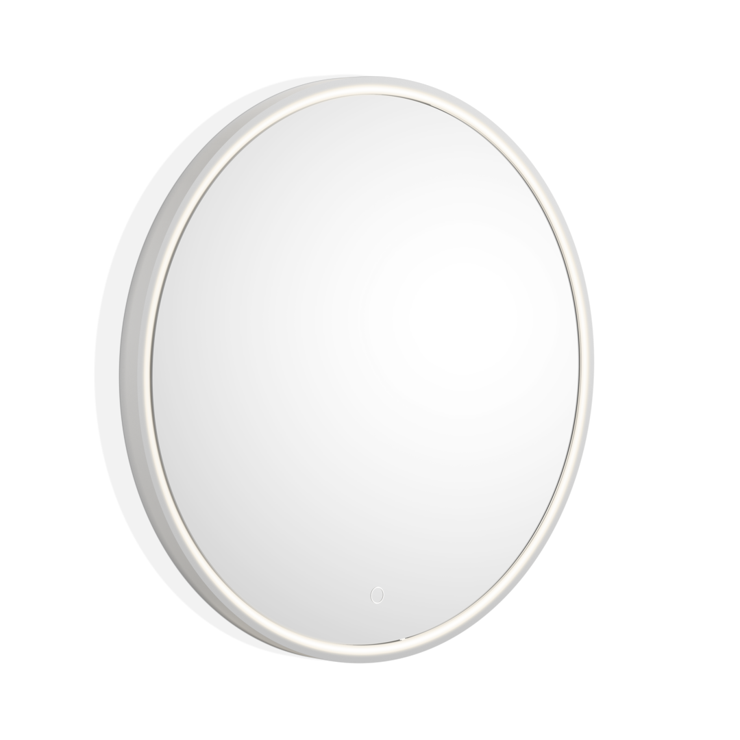 white matte led mirror