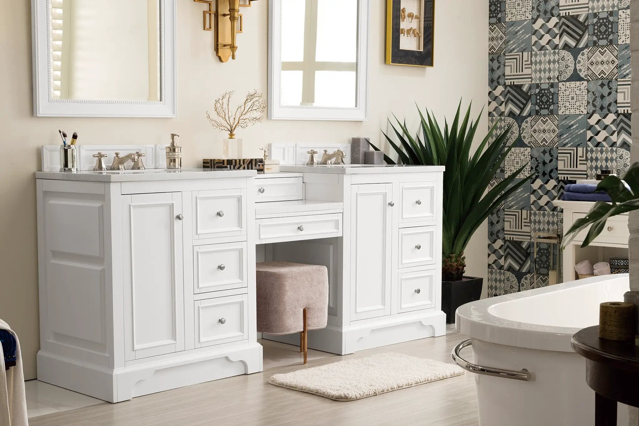 bright white vanity