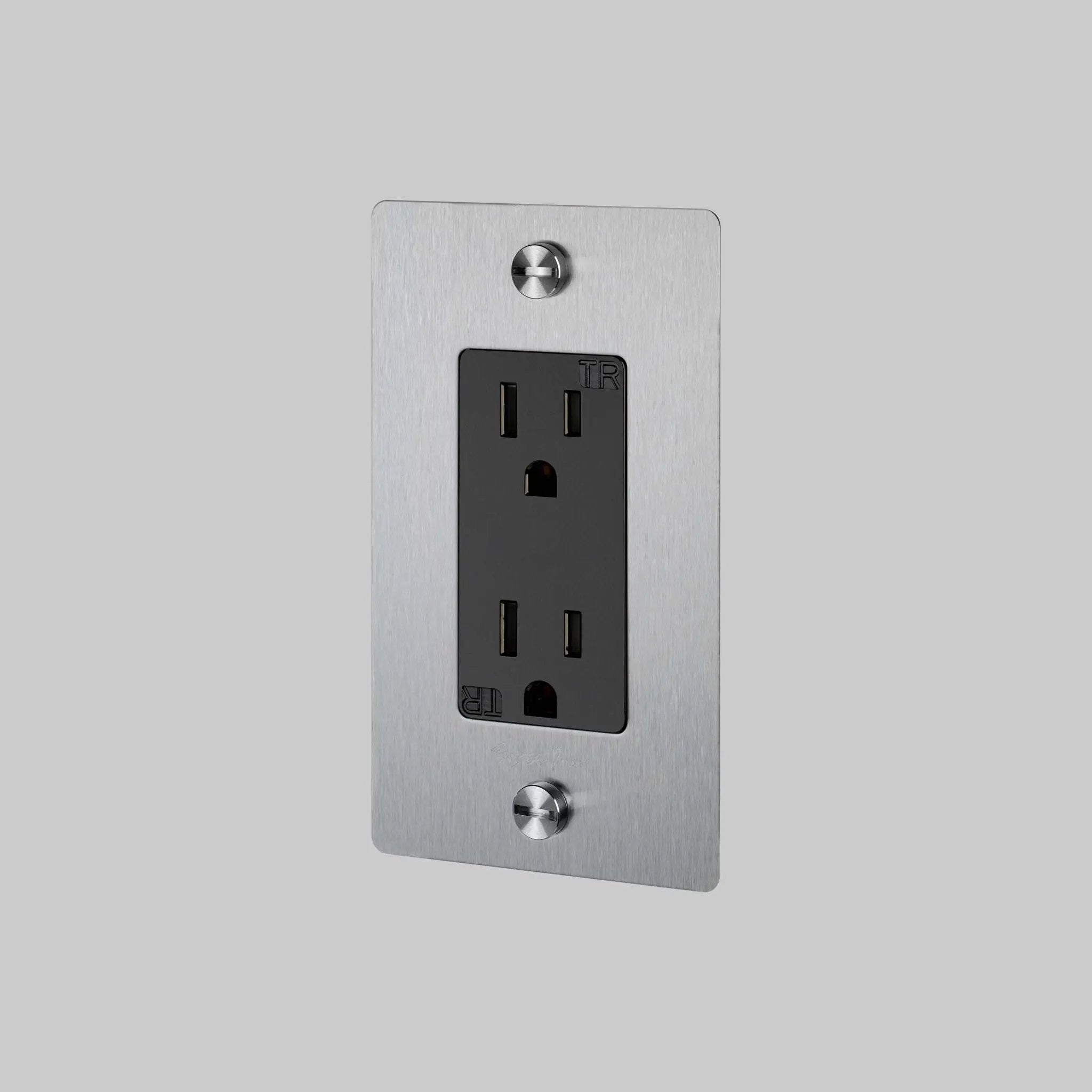 Buster + Punch 1G Duplex Outlet without Logo by Buster + Punch