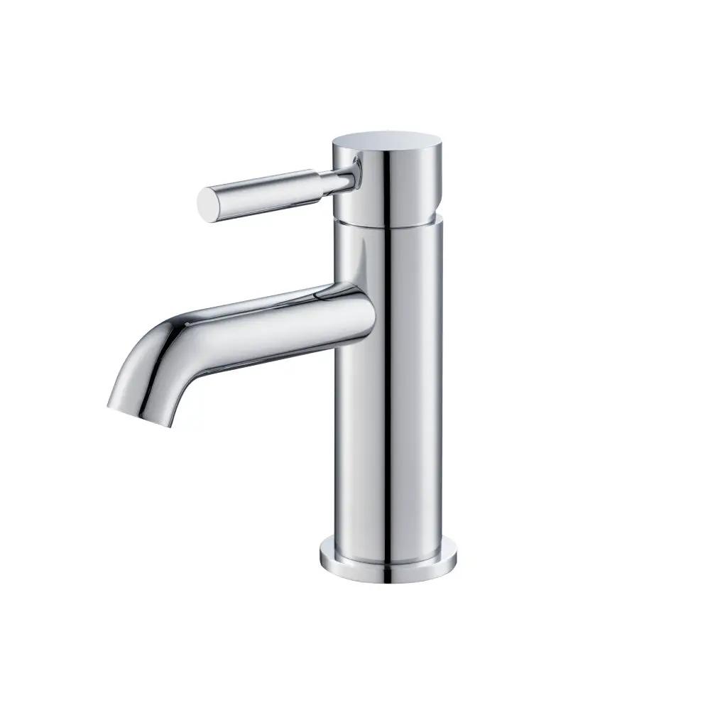 chrome bathroom faucet