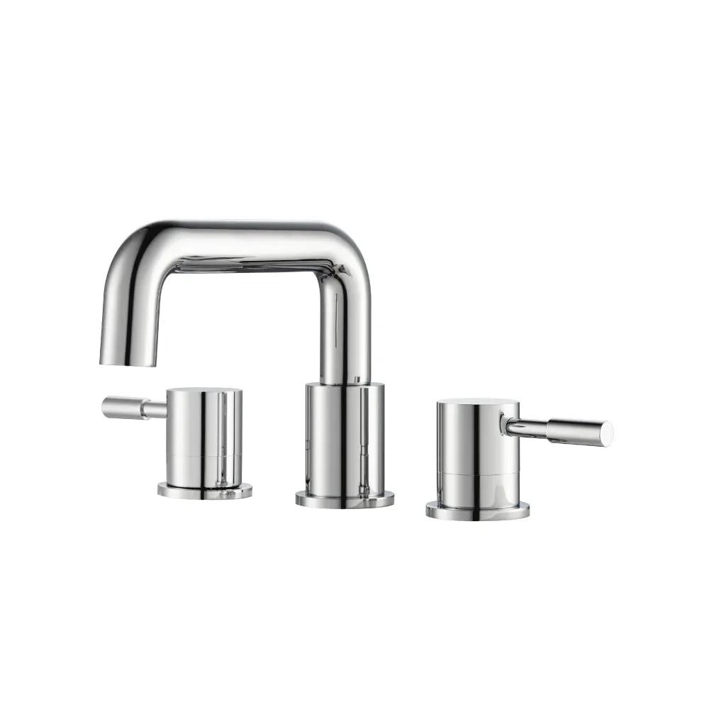 chrome bathroom faucet