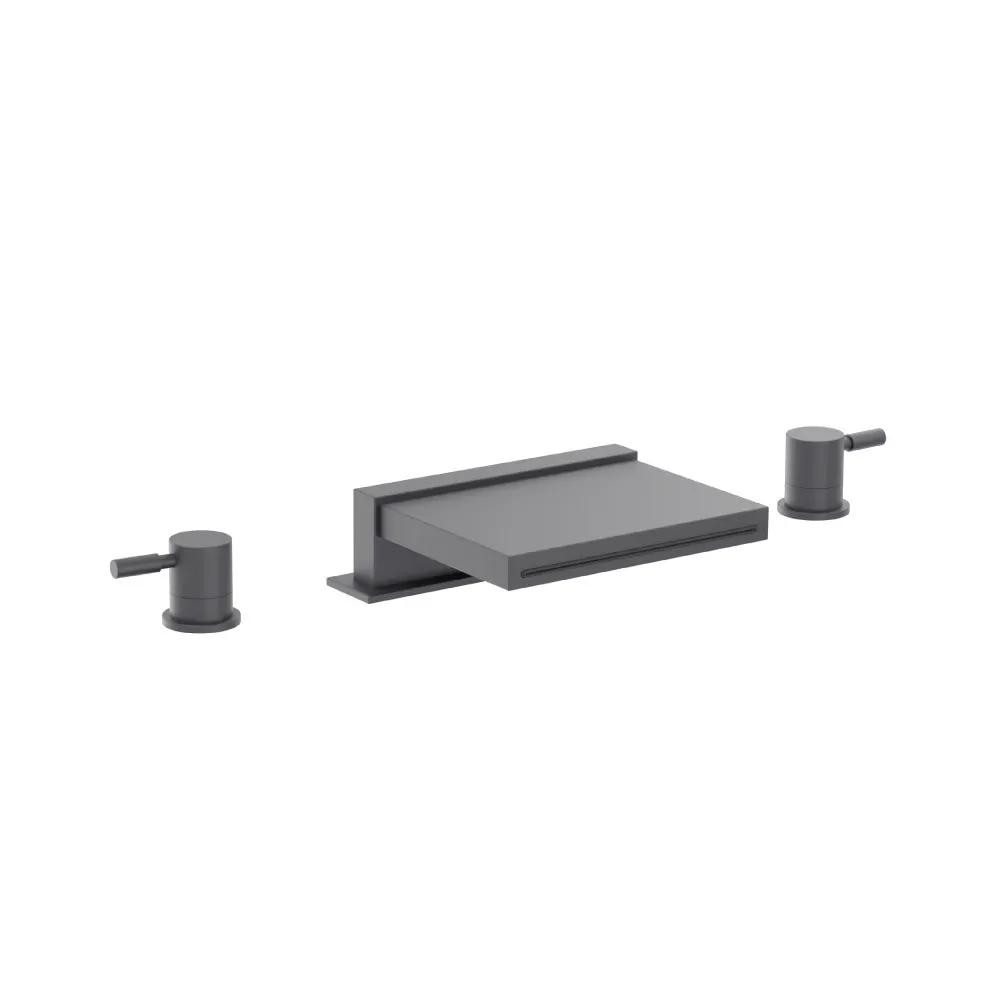 Flusso Serie 100 3 Hole Deck Mount Cascade / Sheet Flow Roman Tub Faucet by Flusso