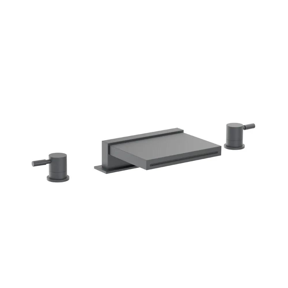 Flusso Serie 100 3 Hole Deck Mount Cascade / Sheet Flow Roman Tub Faucet by Flusso