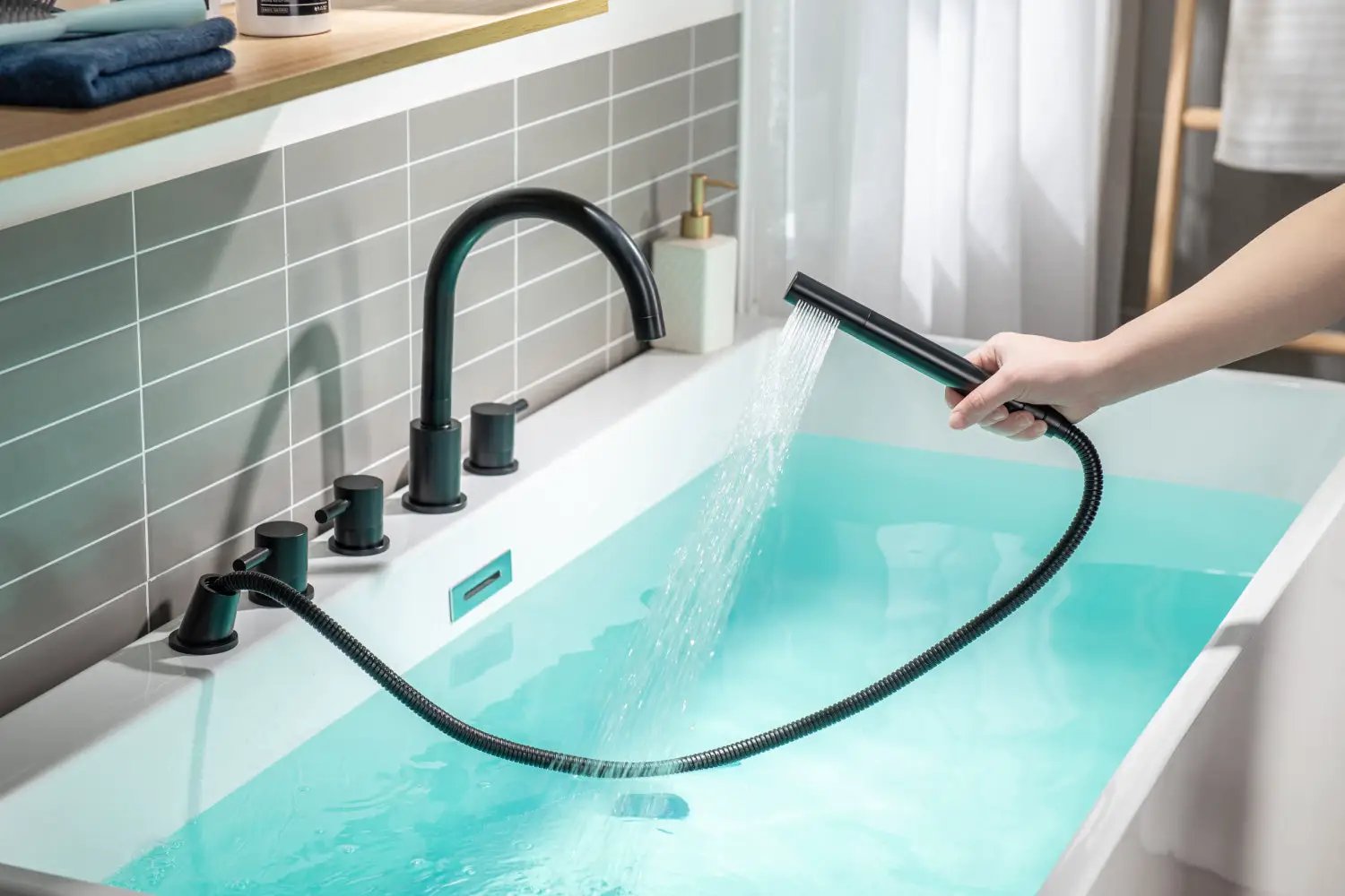 matte black tub faucet