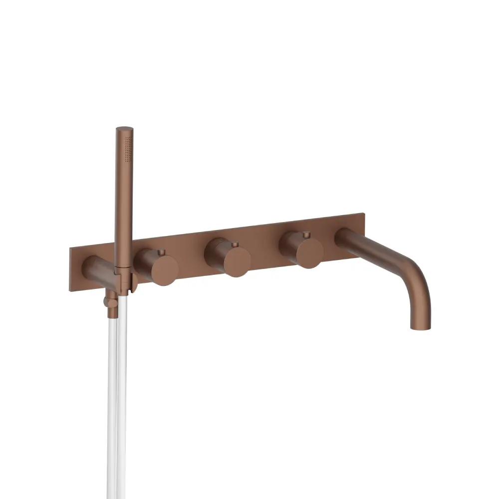 Flusso Serie 100 Trim for Wall Mount Tub Filler with Hand Shower by Flusso