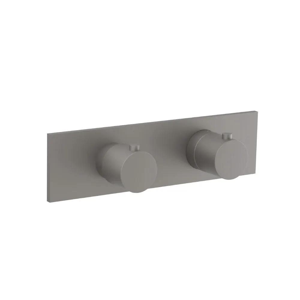 Flusso Serie 100 3/4" Horizontal Thermostatic Shower Valve and Trim - 3 Output by Flusso