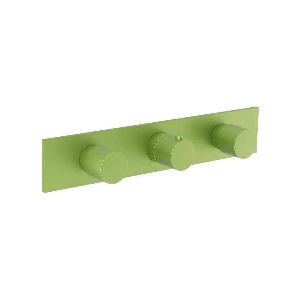 Flusso Serie 100 3/4" Horizontal Thermostatic Valve with 2 Volume Controls and Trim by Flusso
