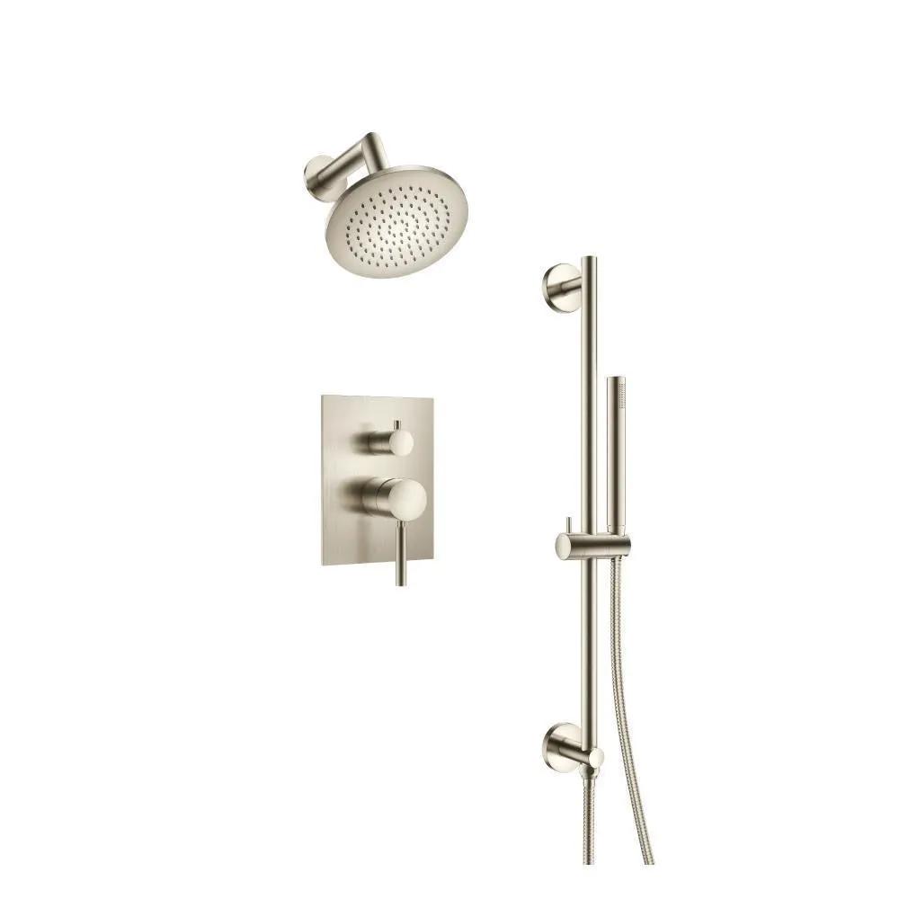 Flusso Serie 100 Two Output Shower Set with Shower Head, Hand Held and Slide Bar by Flusso
