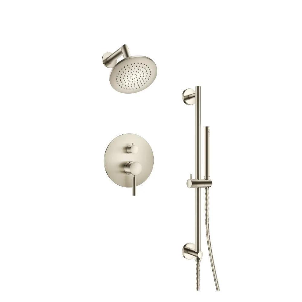 Flusso Serie 100 Two Output Shower Set with Shower Head, Hand Held and Slide Bar by Flusso