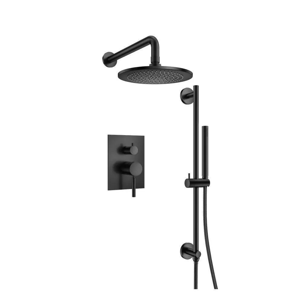Flusso Serie 100 Two Output Shower Set with Shower Head, Hand Held and Slide Bar by Flusso