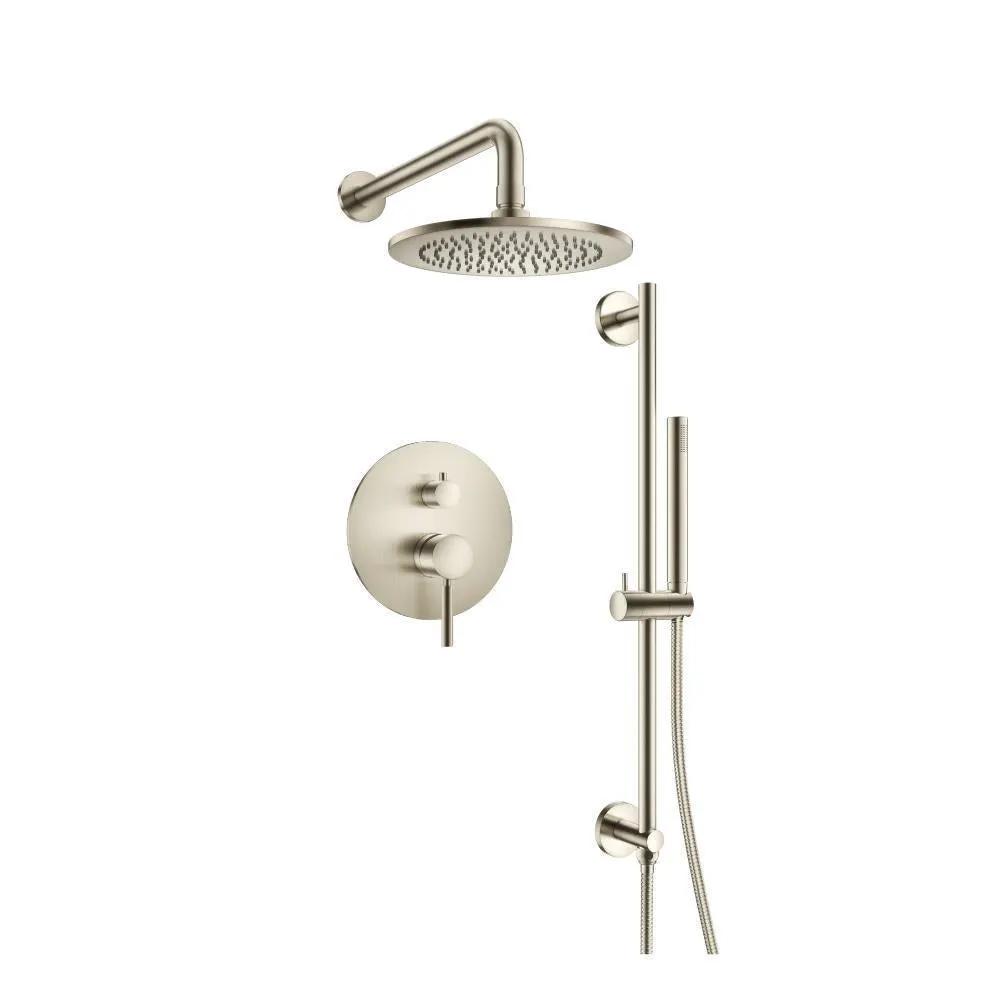 Flusso Serie 100 Two Output Shower Set with Shower Head, Hand Held and Slide Bar by Flusso