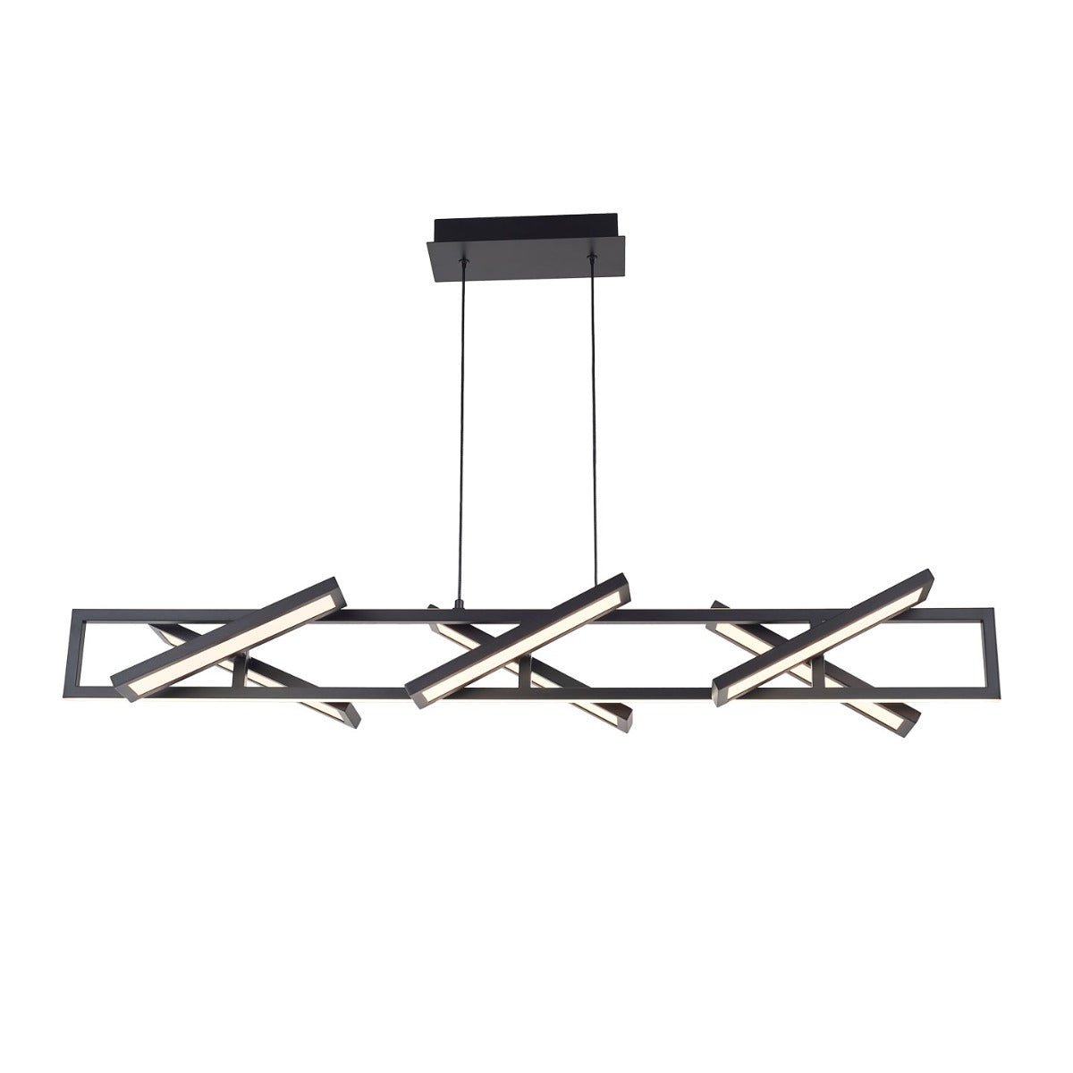 Abra Lighting Helix Rectangular Pendant with Six Pivoting Light Guide Diffusers