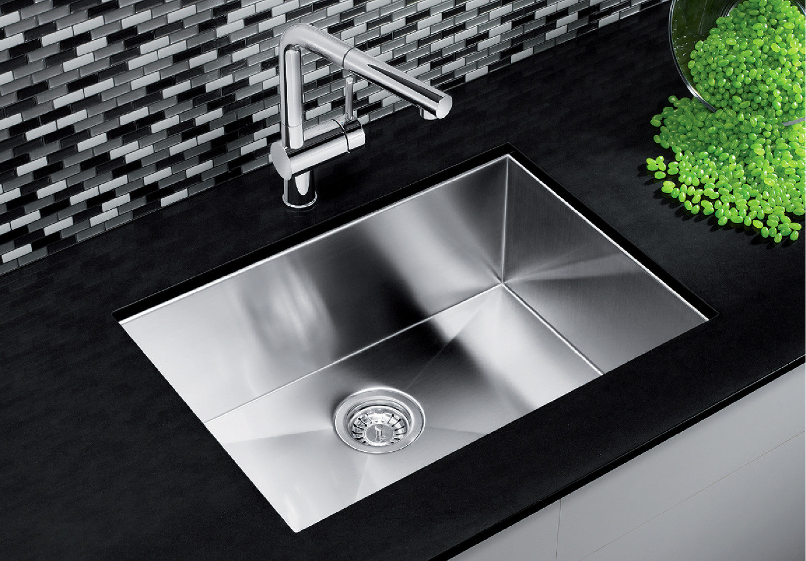 satin polish stainless steel sink