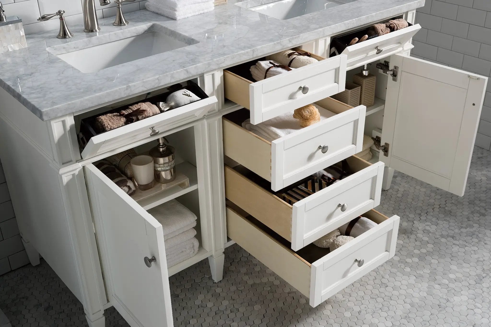 bright white vanity