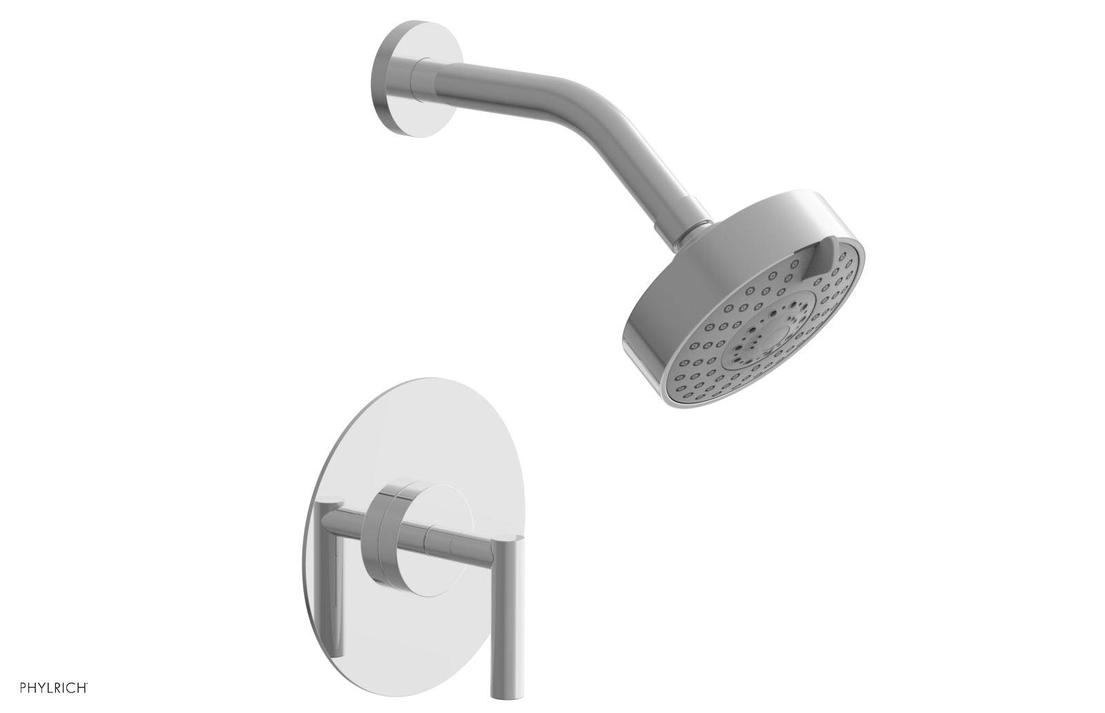 polished chrome shower set