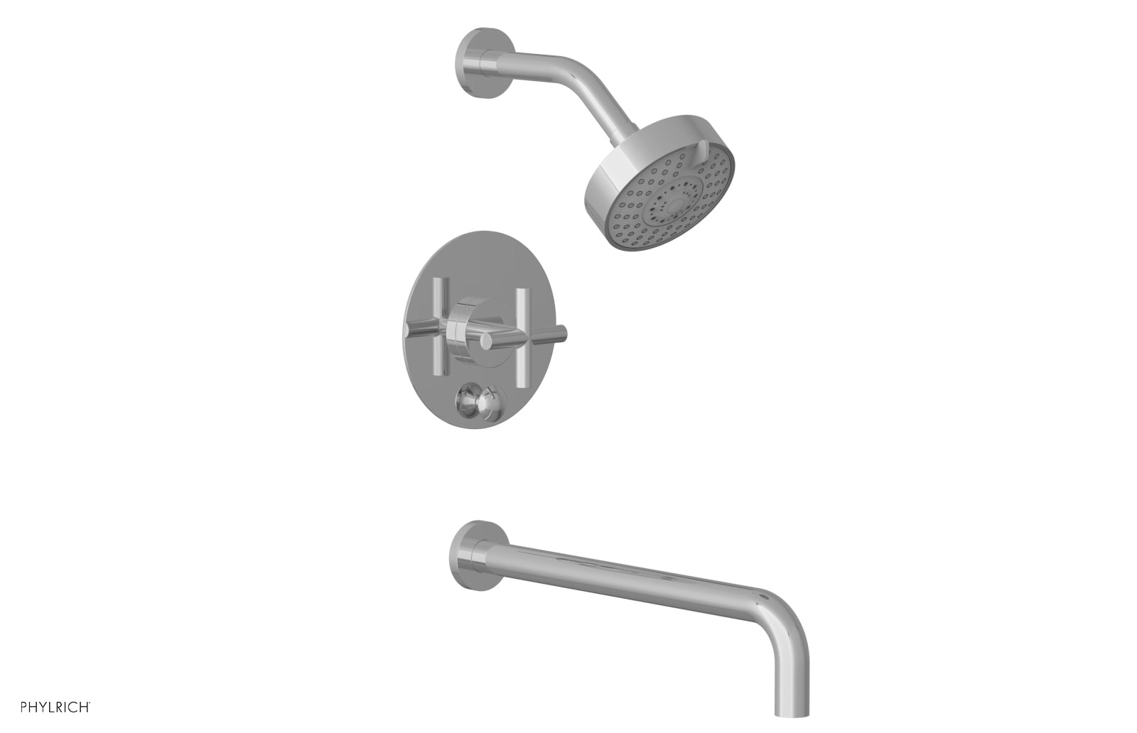 polished chrome shower set