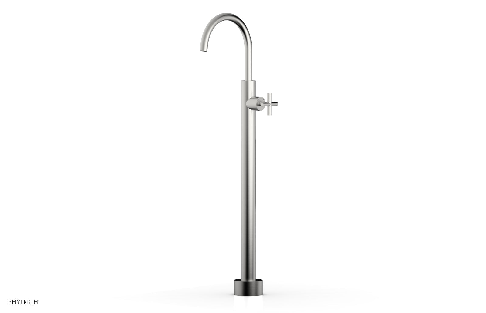 Phylrich TRANSITION Tall Floor Mount Tub Filler - Cross Handle