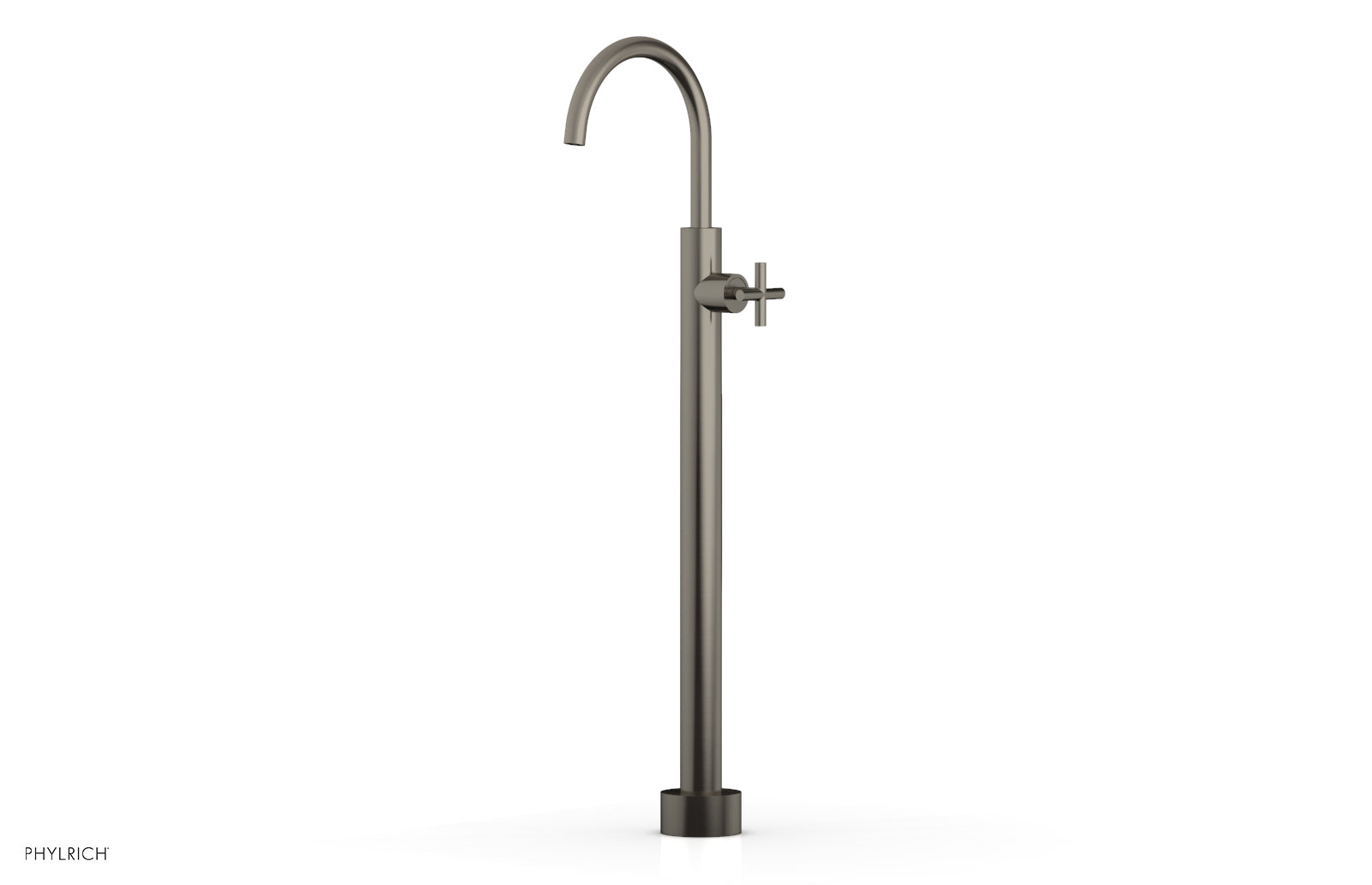 Phylrich TRANSITION Tall Floor Mount Tub Filler - Cross Handle