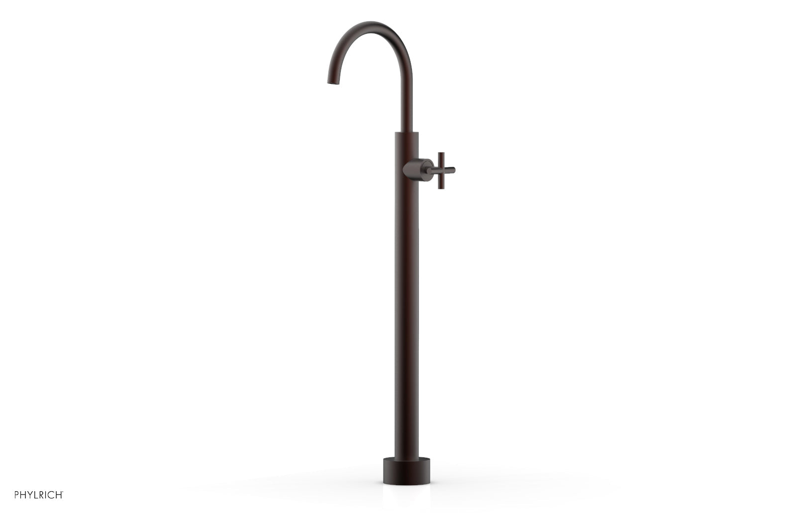 Phylrich TRANSITION Tall Floor Mount Tub Filler - Cross Handle