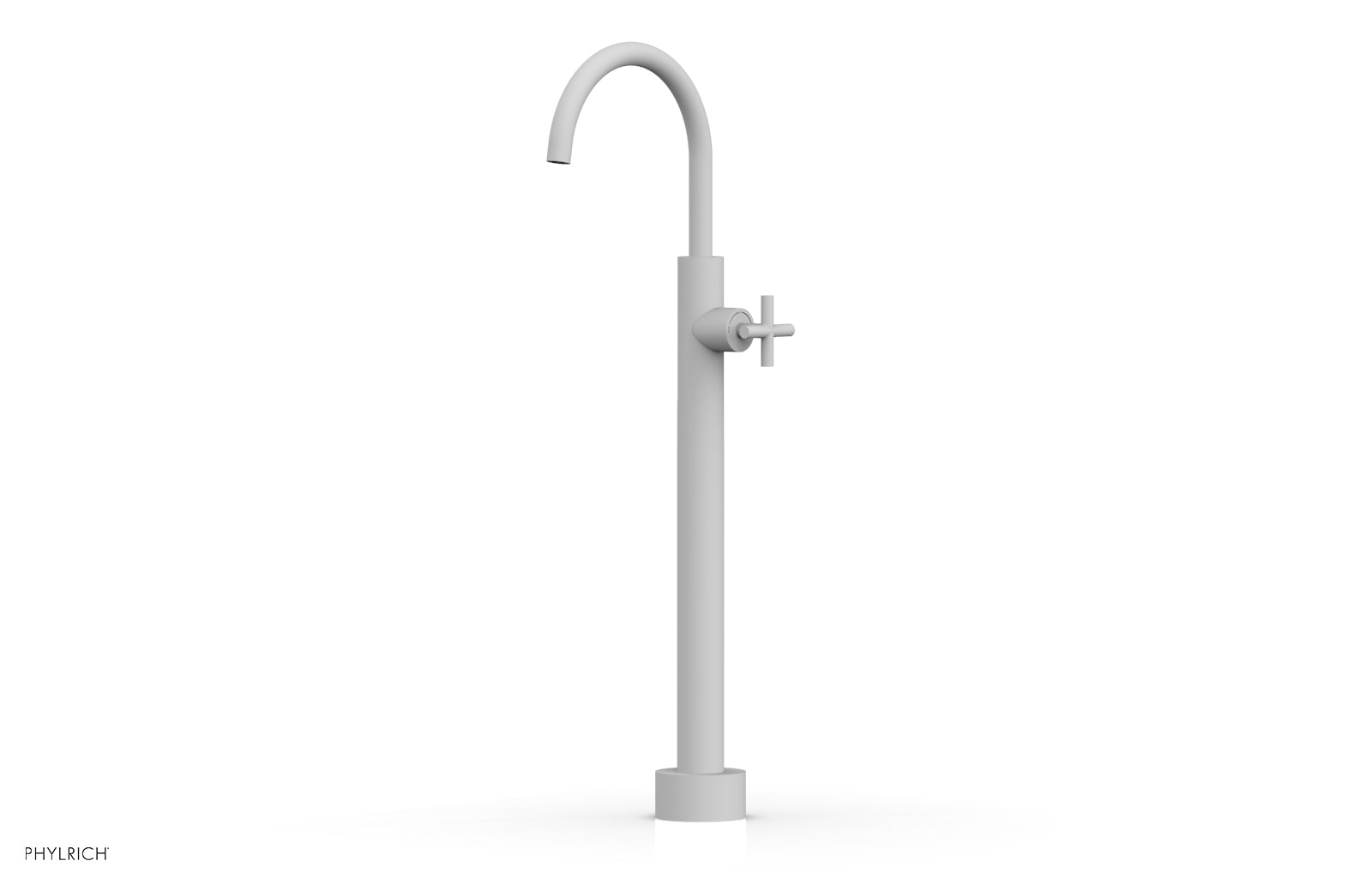 Phylrich TRANSITION Low Floor Mount Tub Filler - Cross Handle