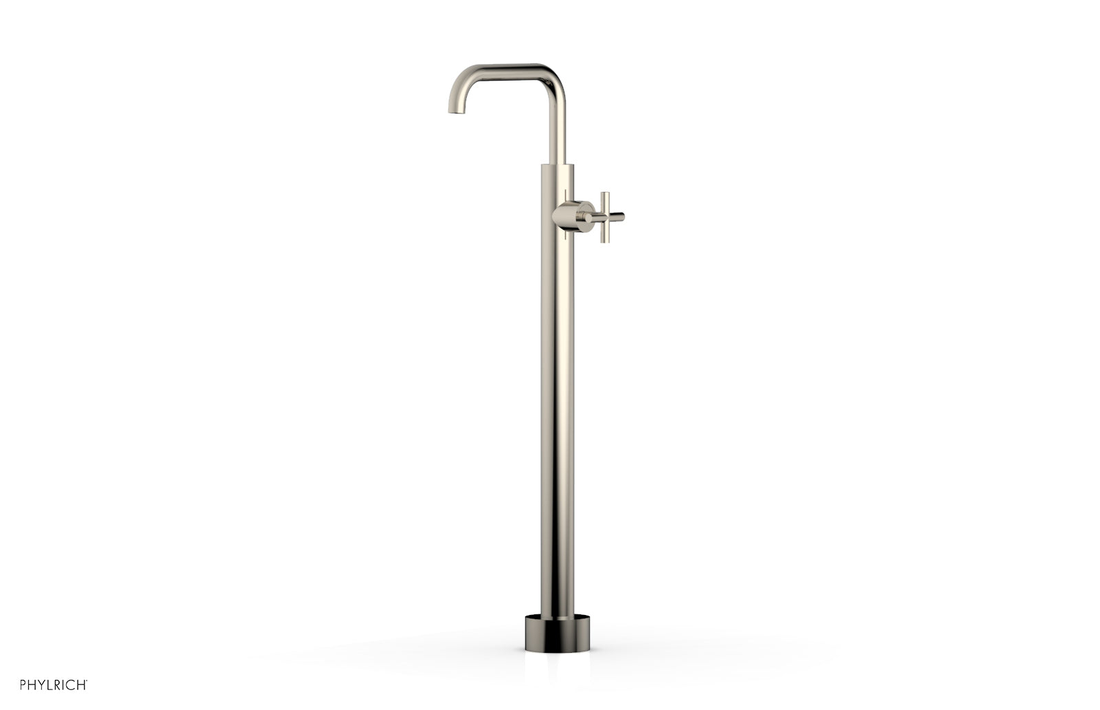 Phylrich TRANSITION Tall Floor Mount Tub Filler - Cross Handle