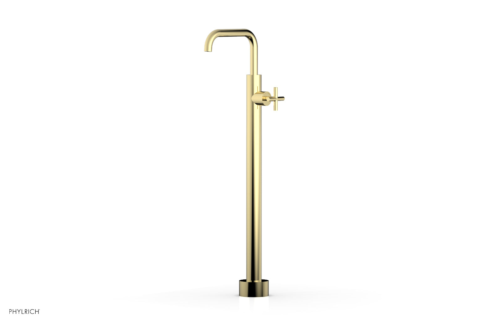 Phylrich TRANSITION Tall Floor Mount Tub Filler - Cross Handle