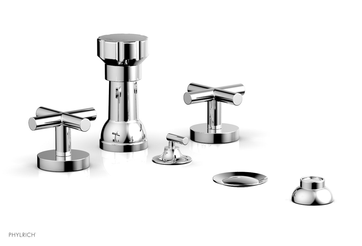 polished chrome bidet set