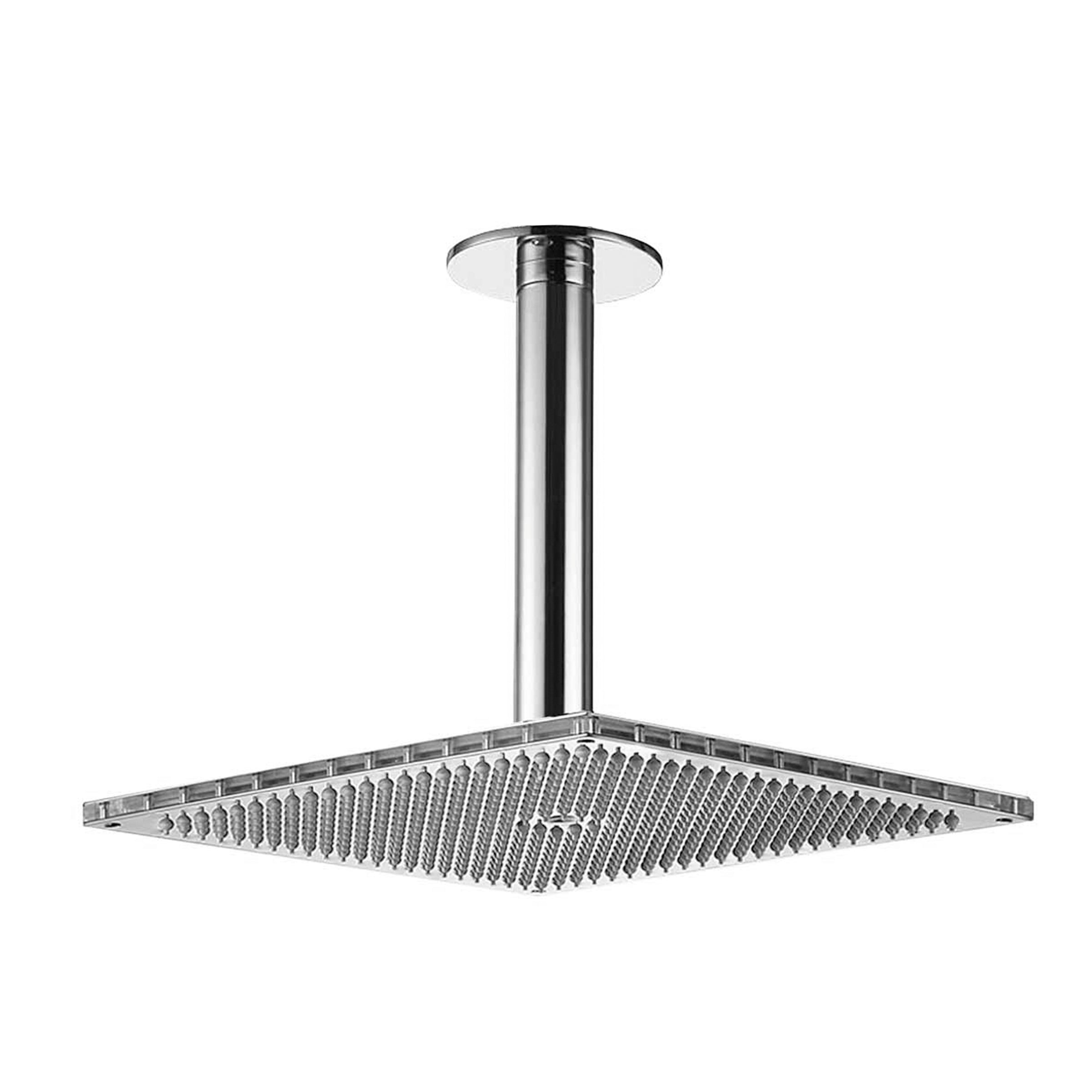 polished chrome shower head