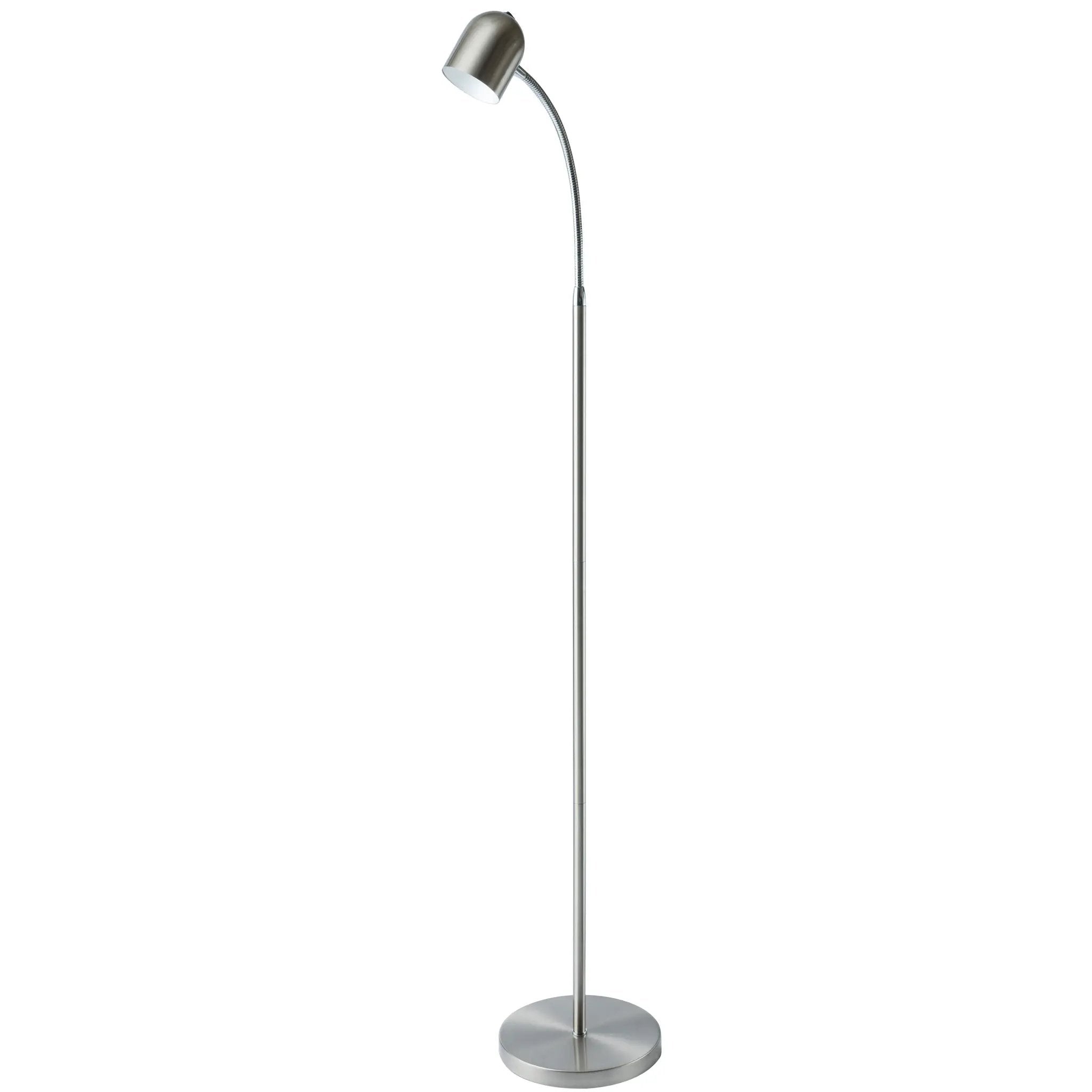 satin chrome floor lamp