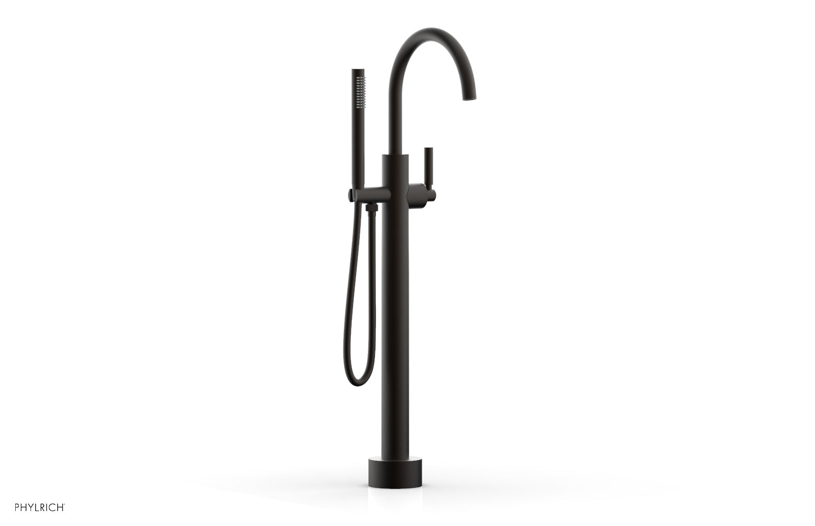 Phylrich BASIC Low Floor Mount Tub Filler - Lever Handle with Hand Shower