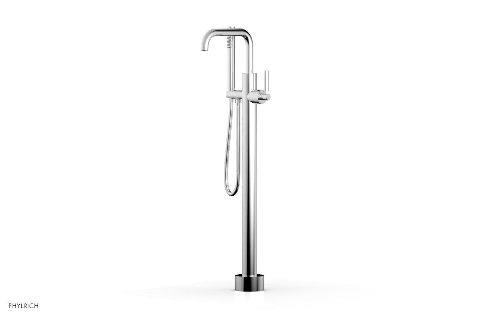 polished chrome tub filler