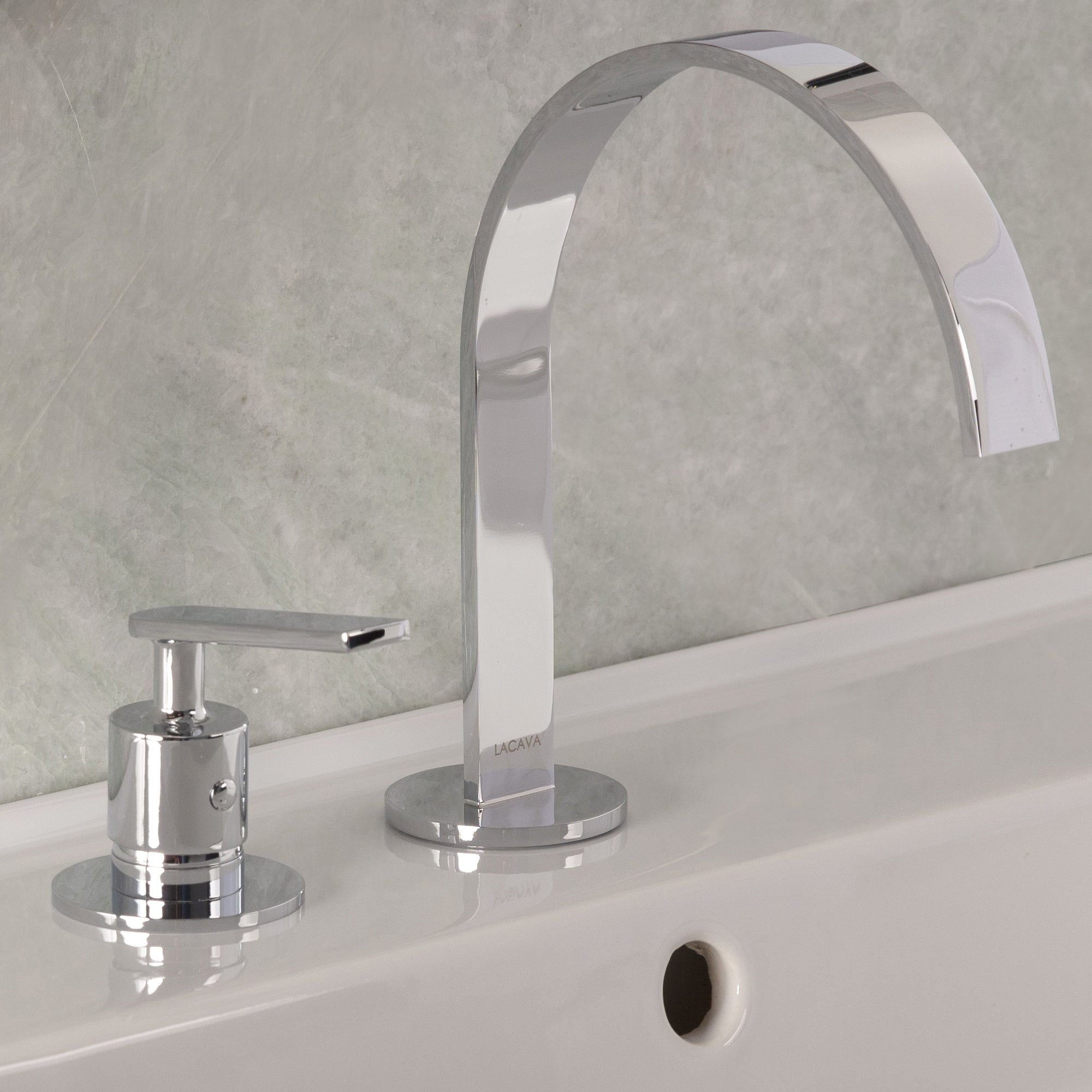 polished chrome faucet