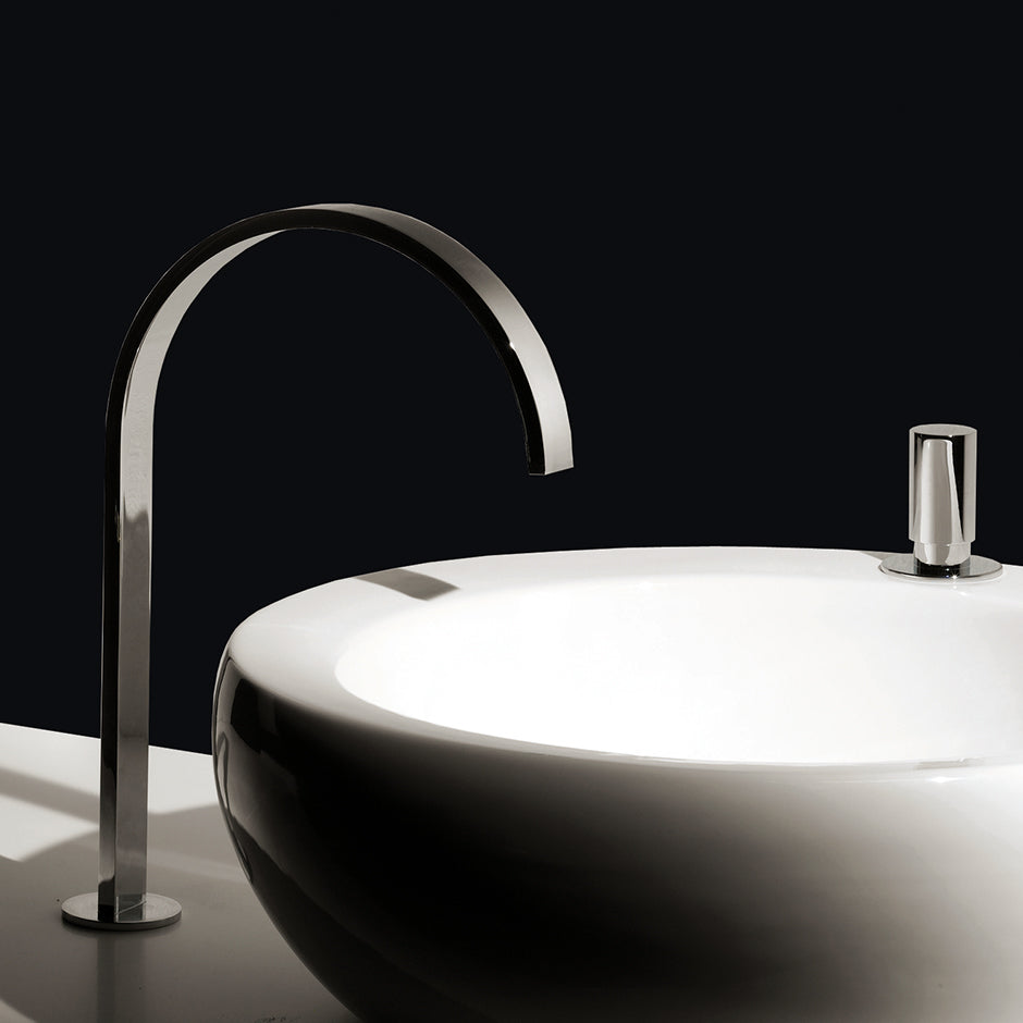 polished chrome faucet