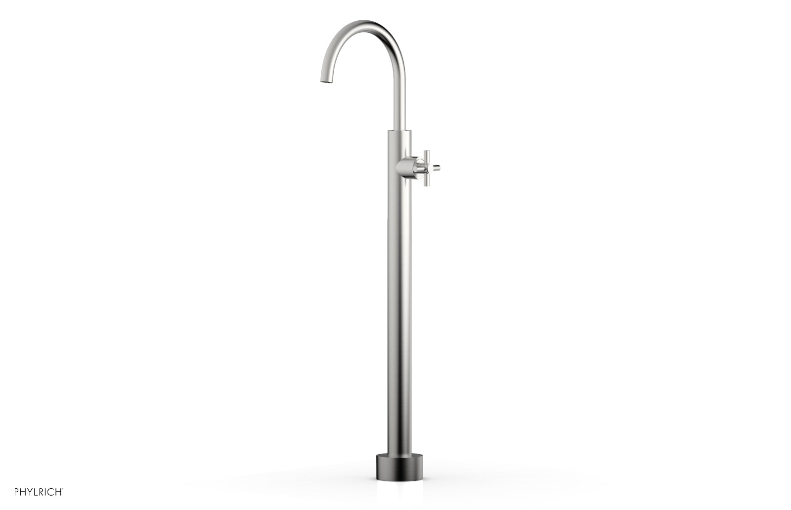 Phylrich BASIC Tall Floor Mount Tub Filler - Cross Handle