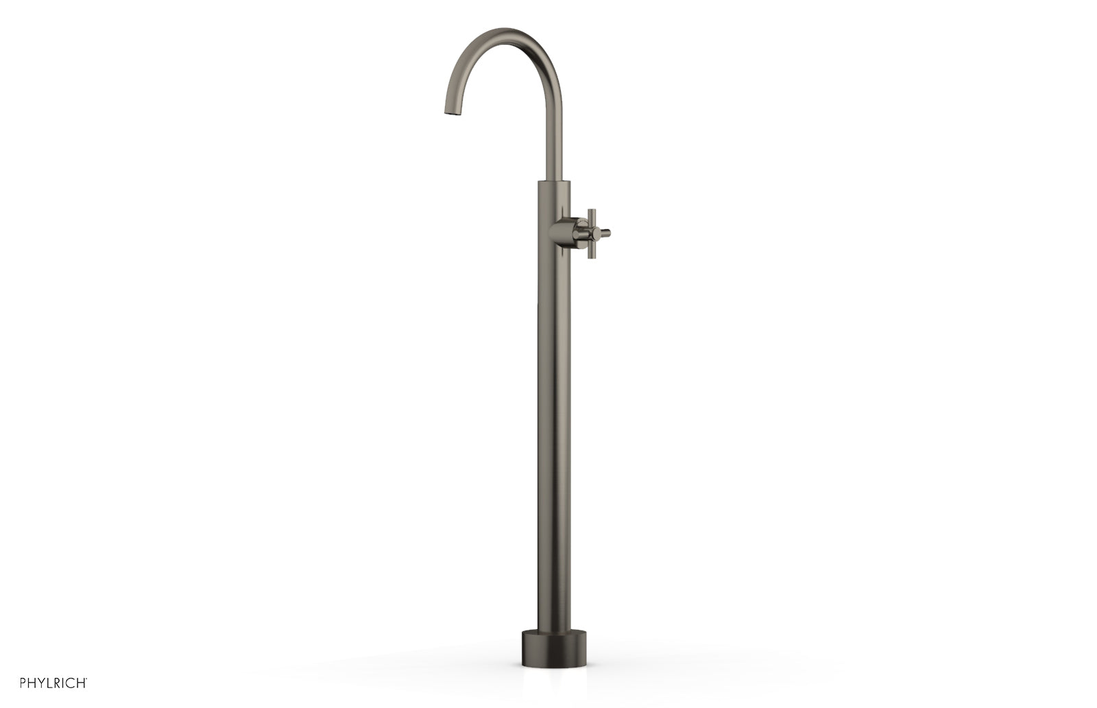 Phylrich BASIC Tall Floor Mount Tub Filler - Cross Handle