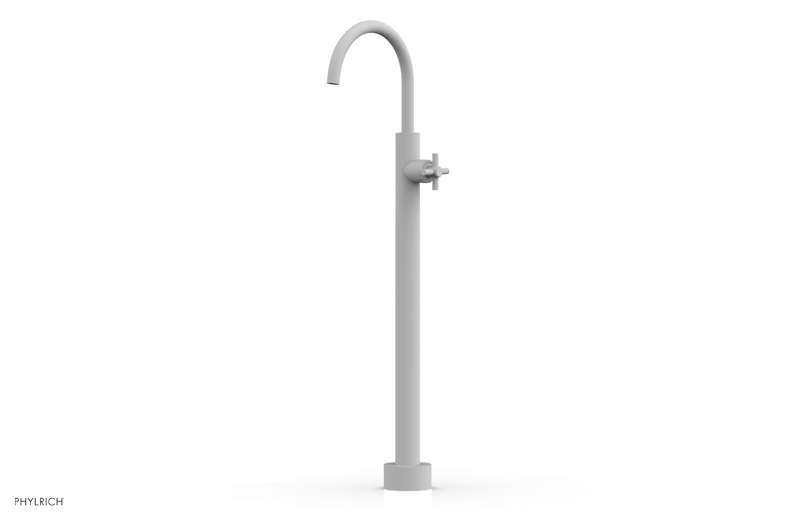 Phylrich BASIC Tall Floor Mount Tub Filler - Cross Handle