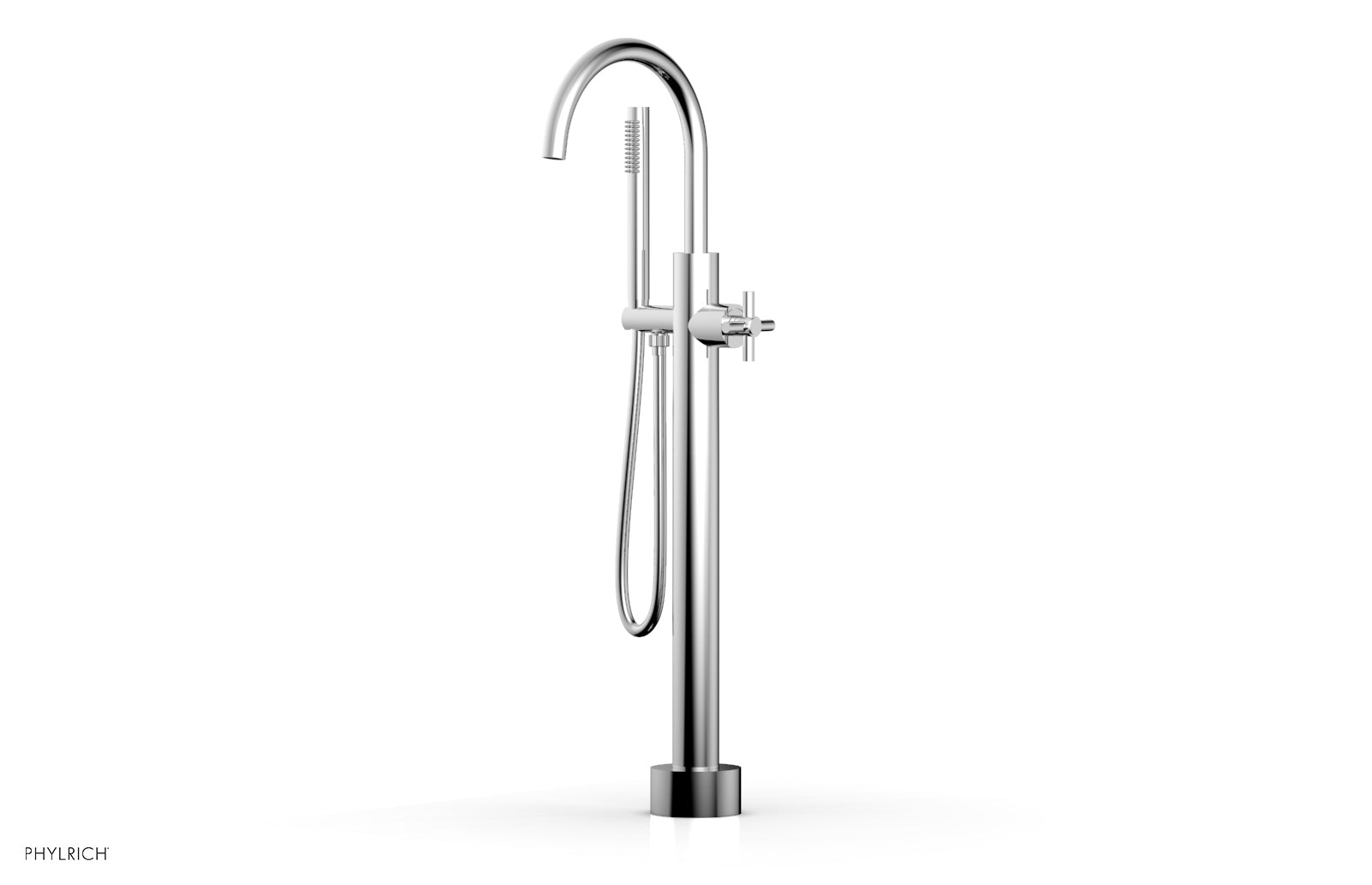 polished chrome tub filler