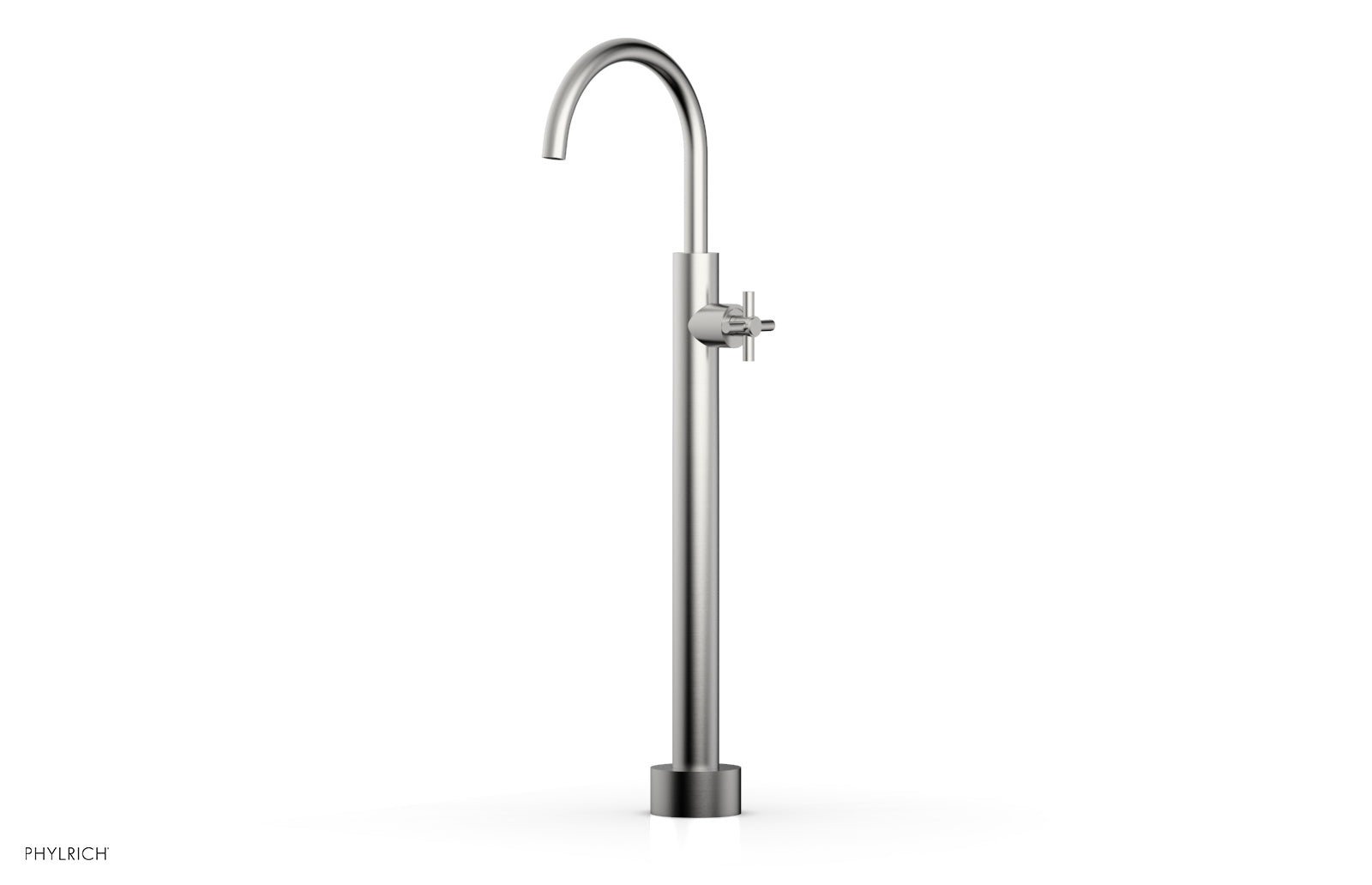 Phylrich BASIC Low Floor Mount Tub Filler - Cross Handle