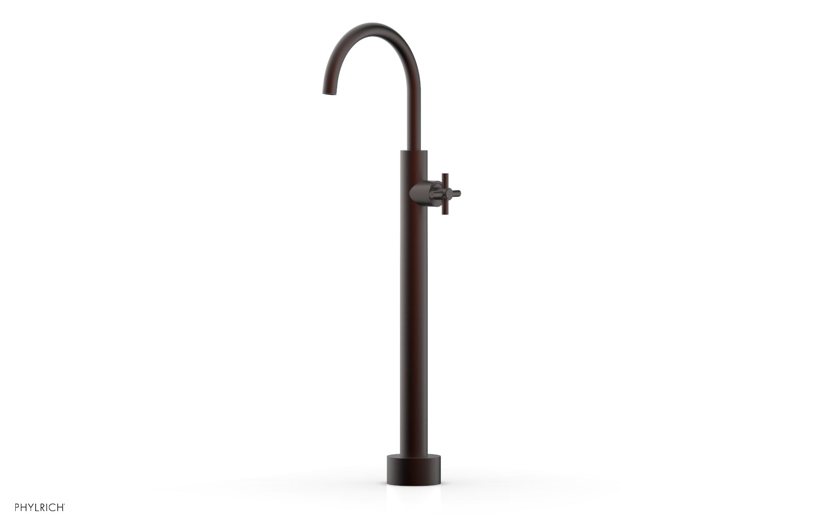 Phylrich BASIC Low Floor Mount Tub Filler - Cross Handle