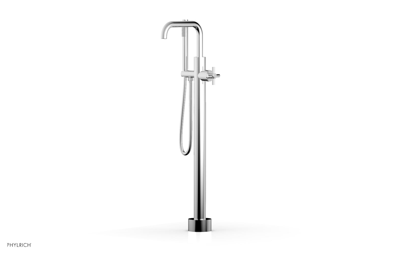 polished chrome tub filler