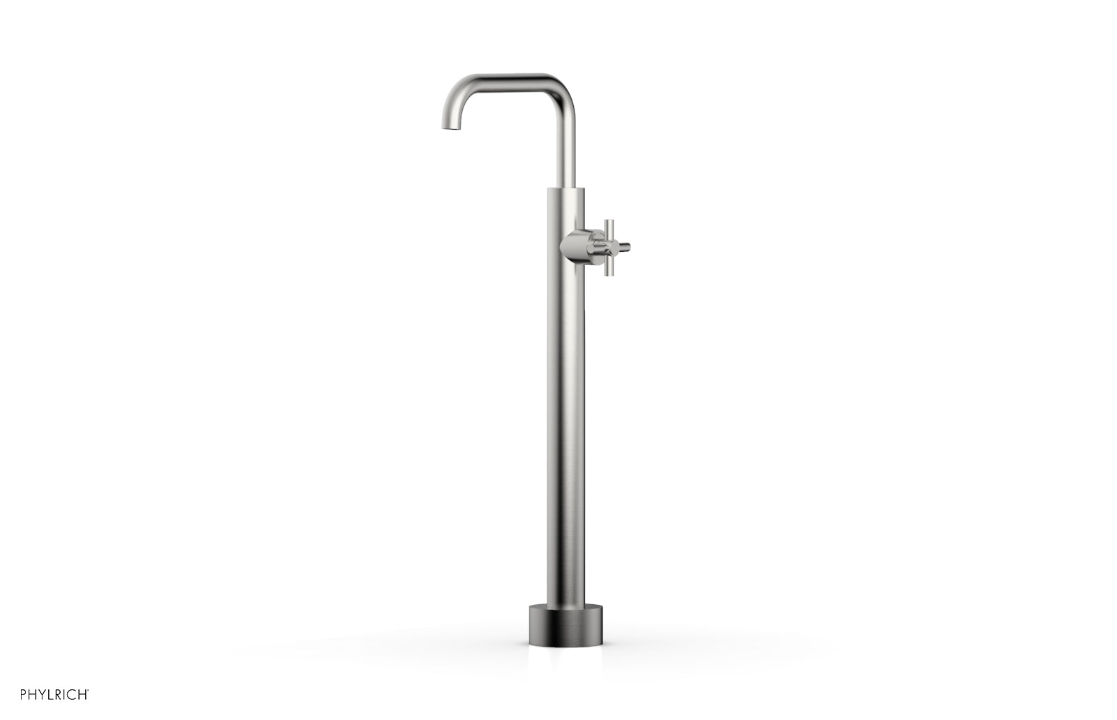 Phylrich BASIC Low Floor Mount Tub Filler - Cross Handle