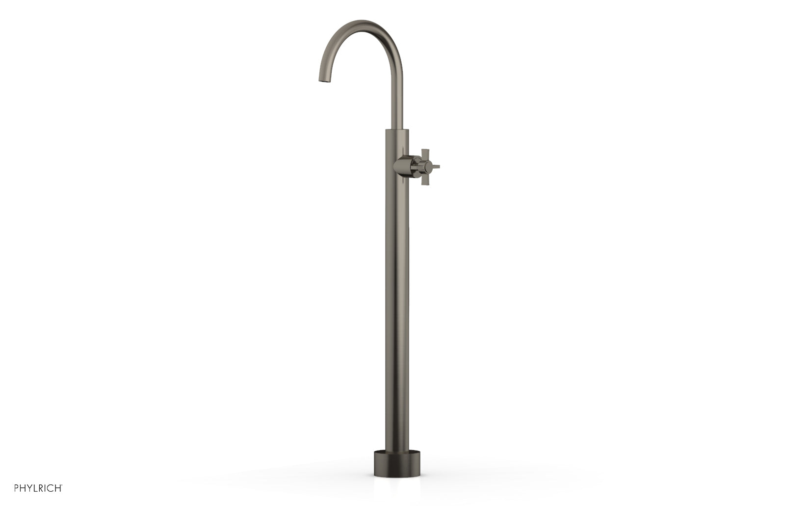 Phylrich BASIC Tall Floor Mount Tub Filler - Cross Handle