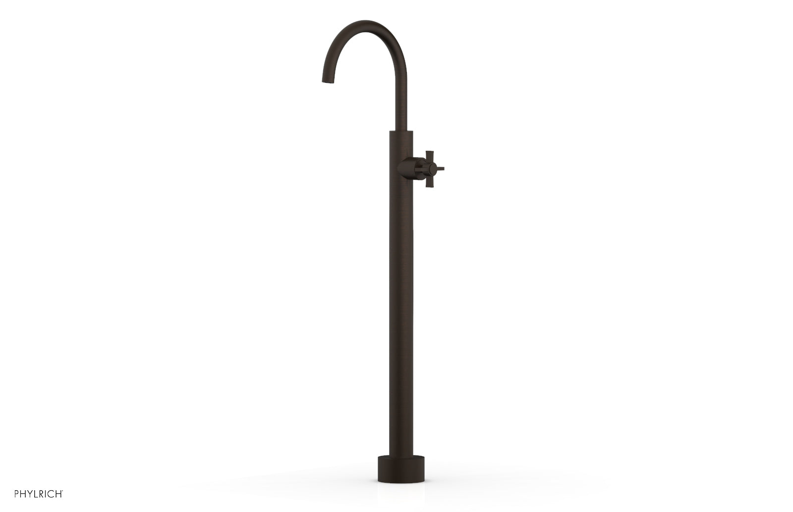 Phylrich BASIC Tall Floor Mount Tub Filler - Cross Handle