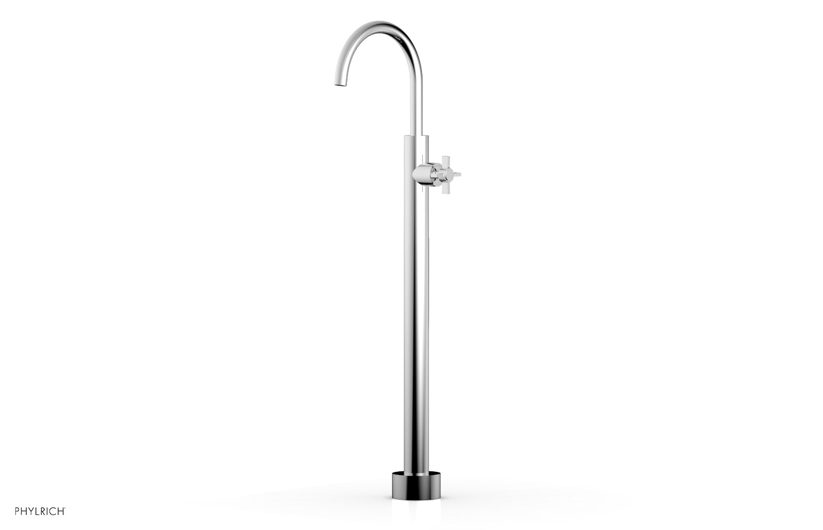 polished chrome tub filler