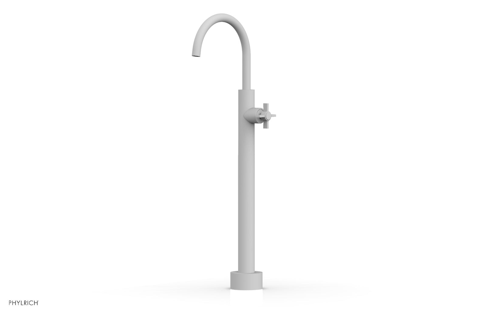 Phylrich BASIC Low Floor Mount Tub Filler - Cross Handle