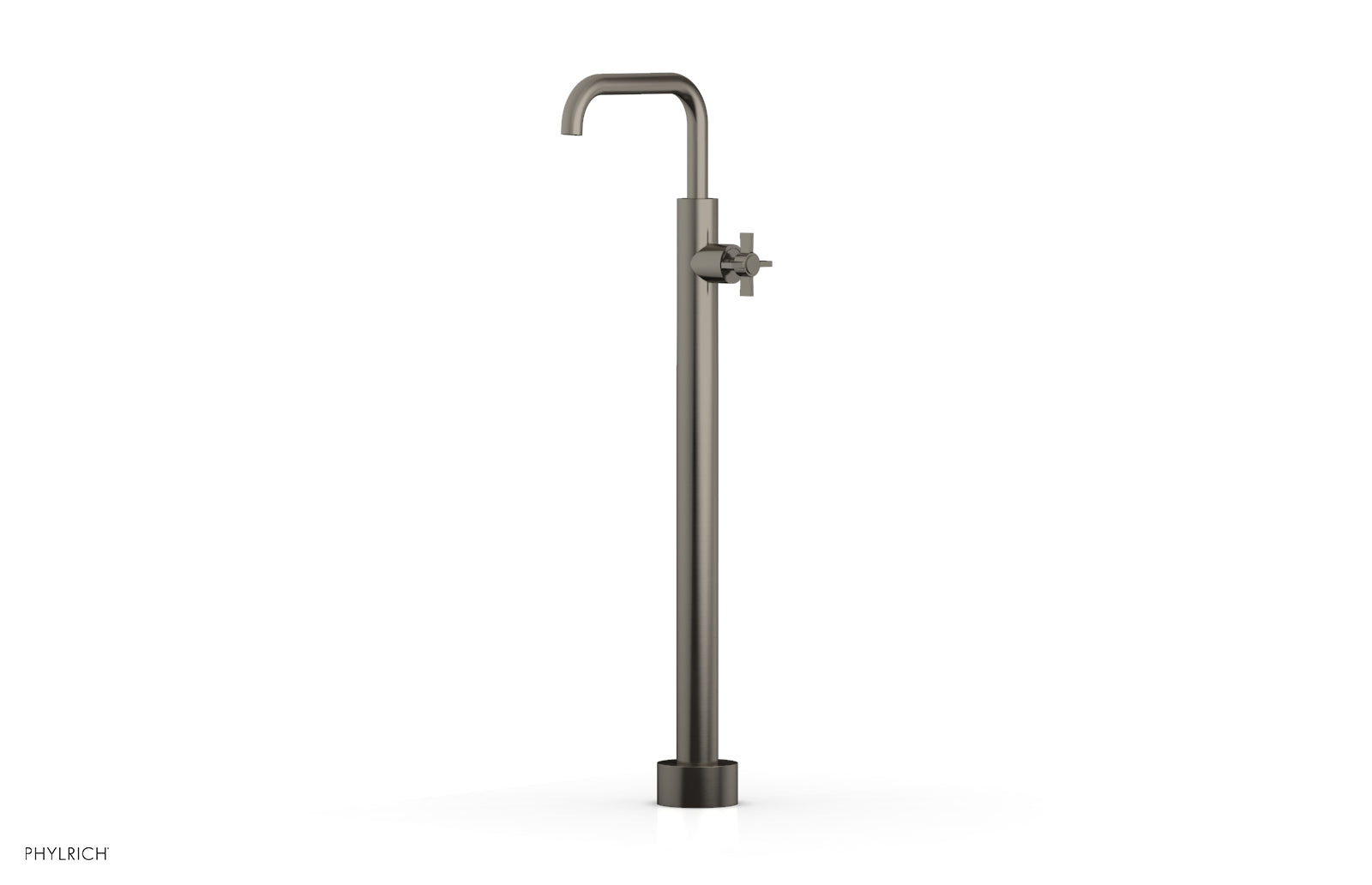 Phylrich BASIC Tall Floor Mount Tub Filler - Cross Handle