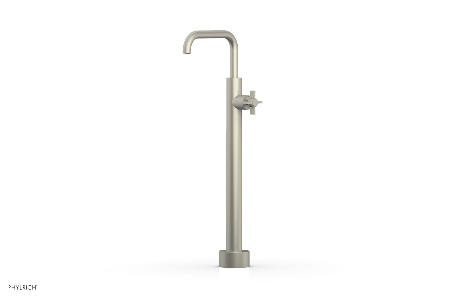 Phylrich BASIC Low Floor Mount Tub Filler - Cross Handle